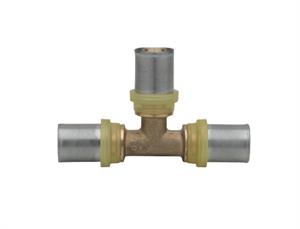 Raccordo Tubo Multistrato Pressare Gas Tee Intermedia D.26x26x26x3