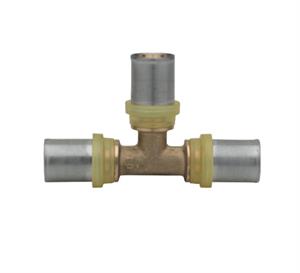 Raccordo Tubo Multistrato Pressare Gas Tee Ridot.Centr.D.26x16x26x3