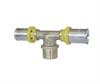 Raccordo Tubo Multistrato Pressare Gas Tee Maschio D.26x1x3