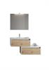 Mobile Bagno Sospeso 2 Cassettoni Specchio Cm L120xH195 P47 BLQN