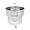 Aumento Inox Aisi 304 Monoparete S/Guarniz.D.80  Masc.- D.100 Fem.