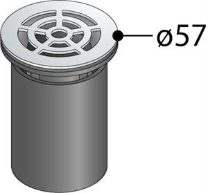 Griglia in Ottone Cromato per Pilette Piat.Doccia D.57 Omp Tea