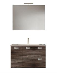 Mobile Bagno Sospeso 2 Ante Specchio Cm L80 xH190 P47 OLCA