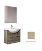 Mobile Bagno Lavabo Ceramica Pensile Specchio Cm L65 xH196 P48 QUNA