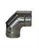 Curva 90° Acciaio Inox Aisi 316L/304 Doppia Parete S/Guarn.D. 80/130