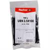 Fascette per Cablaggio in Nylon Nero Fischer UBN 4,8x280 Cf 100