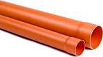 Tubo Pvc Rosso a Barre con Bicchiere Liscio D.125x1 mt