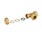 Raccordo per Tubo Rame con Ogiva O-Ring Tee 3 Dadi D.14x14x14 1/2