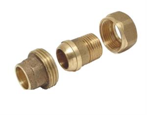 Raccordo in Bronzo a Saldare Giunto 3Pz Maschio C/Bocchet.D.3/4x18