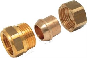 Raccordo in Bronzo a Saldare Giunto 3Pz Femmina C/Bocchet.D.1/2x12