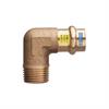 Raccordo in Bronzo a Pressare Acqua/Gas Gomito 90° Maschio D.12x1/2