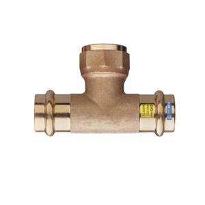 Raccordo in Bronzo a Pressare Acqua/Gas Tee Femmina D.12x1/2x12