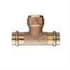 Raccordo in Bronzo a Pressare Acqua/Gas Tee Femmina D.18x1/2x18