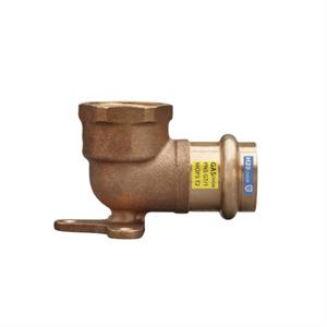 Raccordo in Bronzo a Pressare Acqua/Gas Gomito Flangiato F D.12x1/2