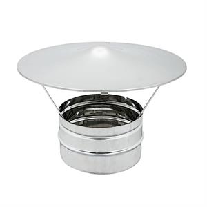 Cappello Cinese Base Tonda Acciaio Inox Aisi304 Monoparete S/G.D.200